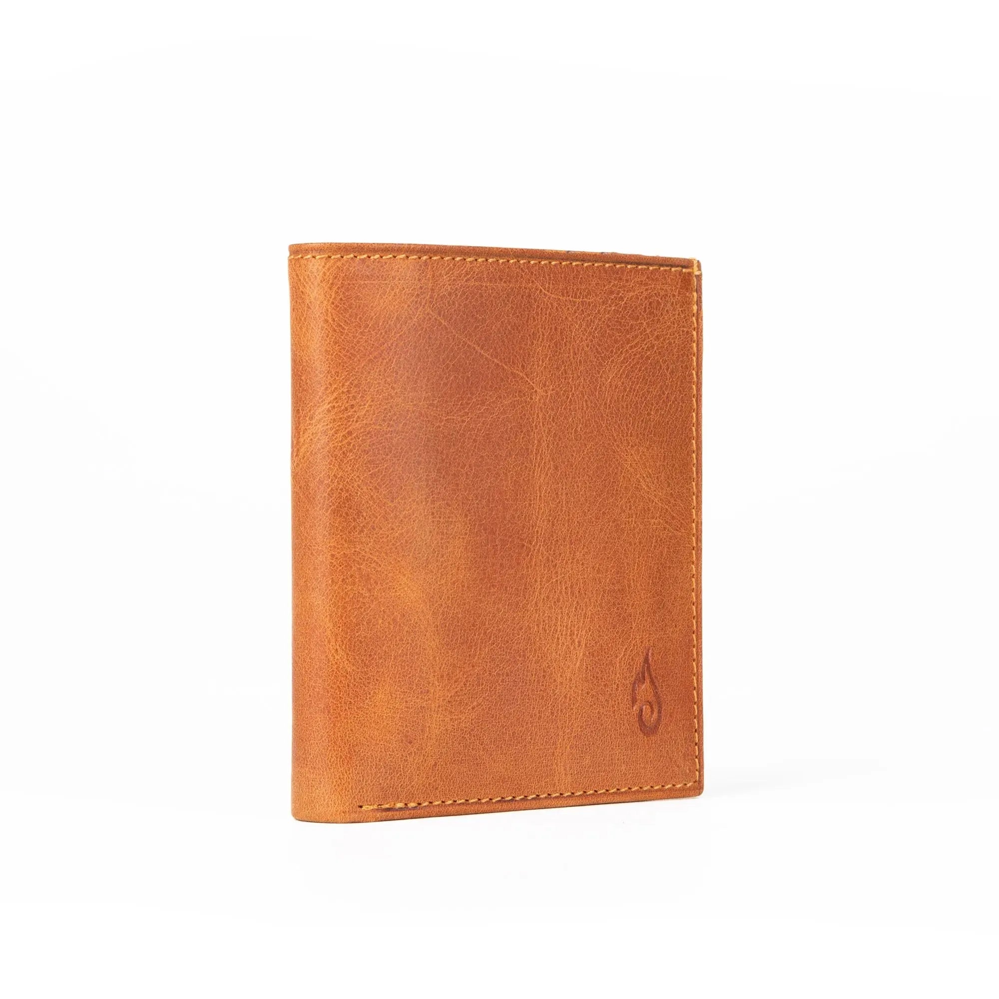 Vertical Bifold Leather Wallet | Capsule Amber - Ignis Craft