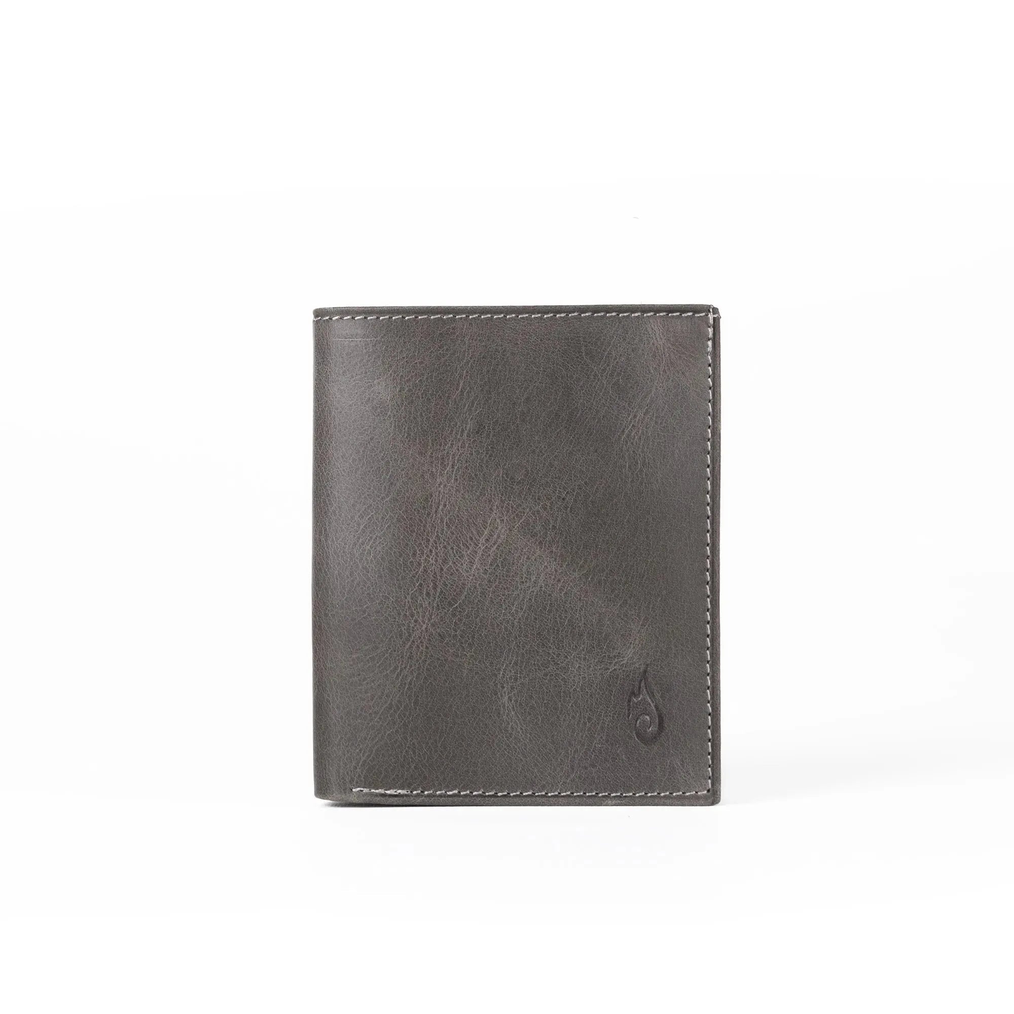 Vertical Bifold Leather Wallet | Capsule Basalt - Ignis Craft