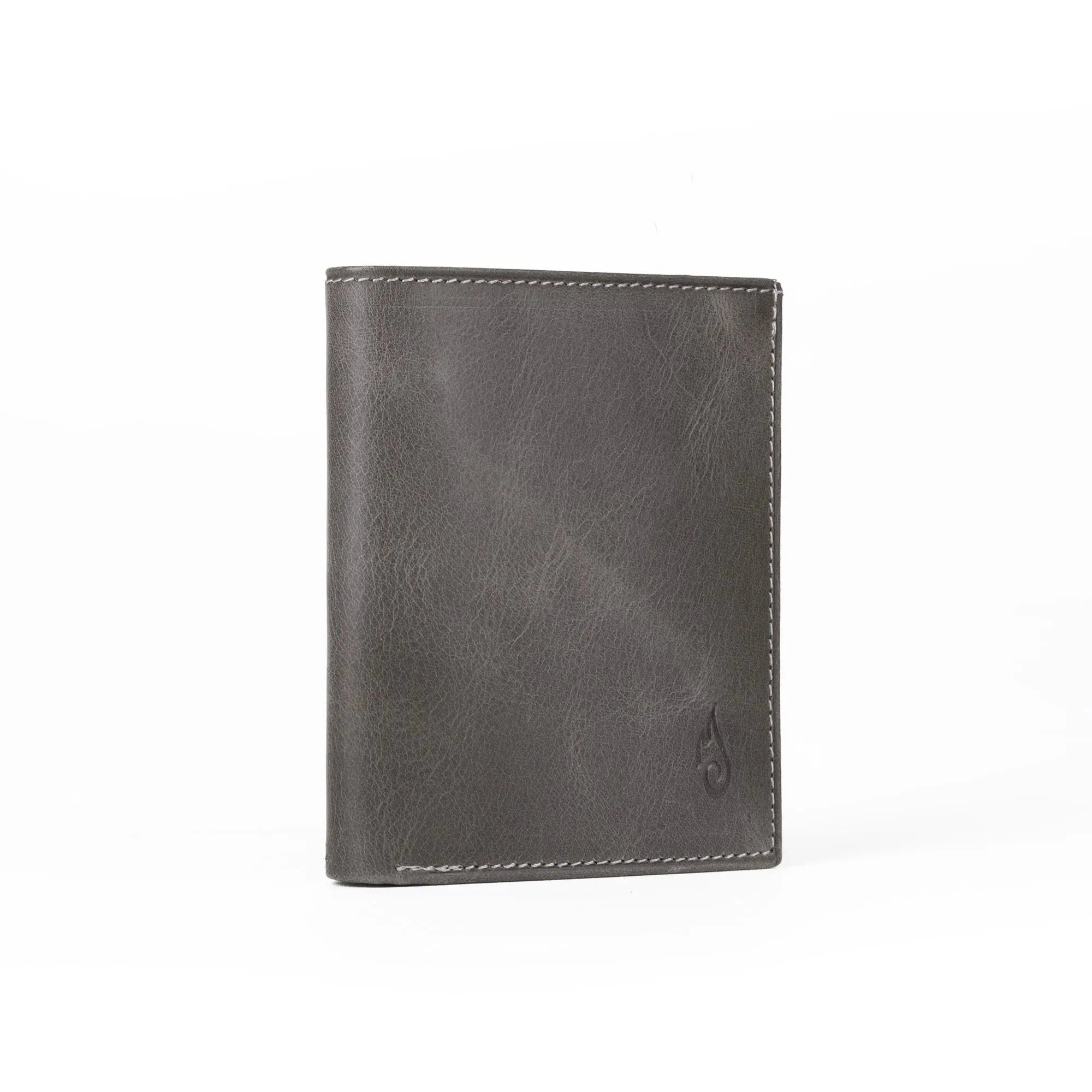 Vertical Bifold Leather Wallet | Capsule Basalt - Ignis Craft