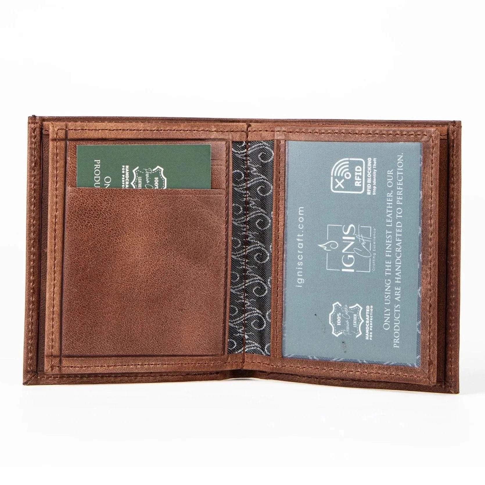 Vertical Bifold Leather Wallet | Capsule Jasper - Ignis Craft