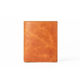 Vertical Bifold Leather Wallet | Multifold Amber - Ignis Craft