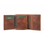 Vertical Bifold Leather Wallet | Multifold Jasper - Ignis Craft