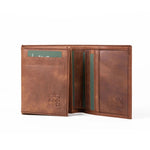 Vertical Bifold Leather Wallet | Multifold Jasper - Ignis Craft