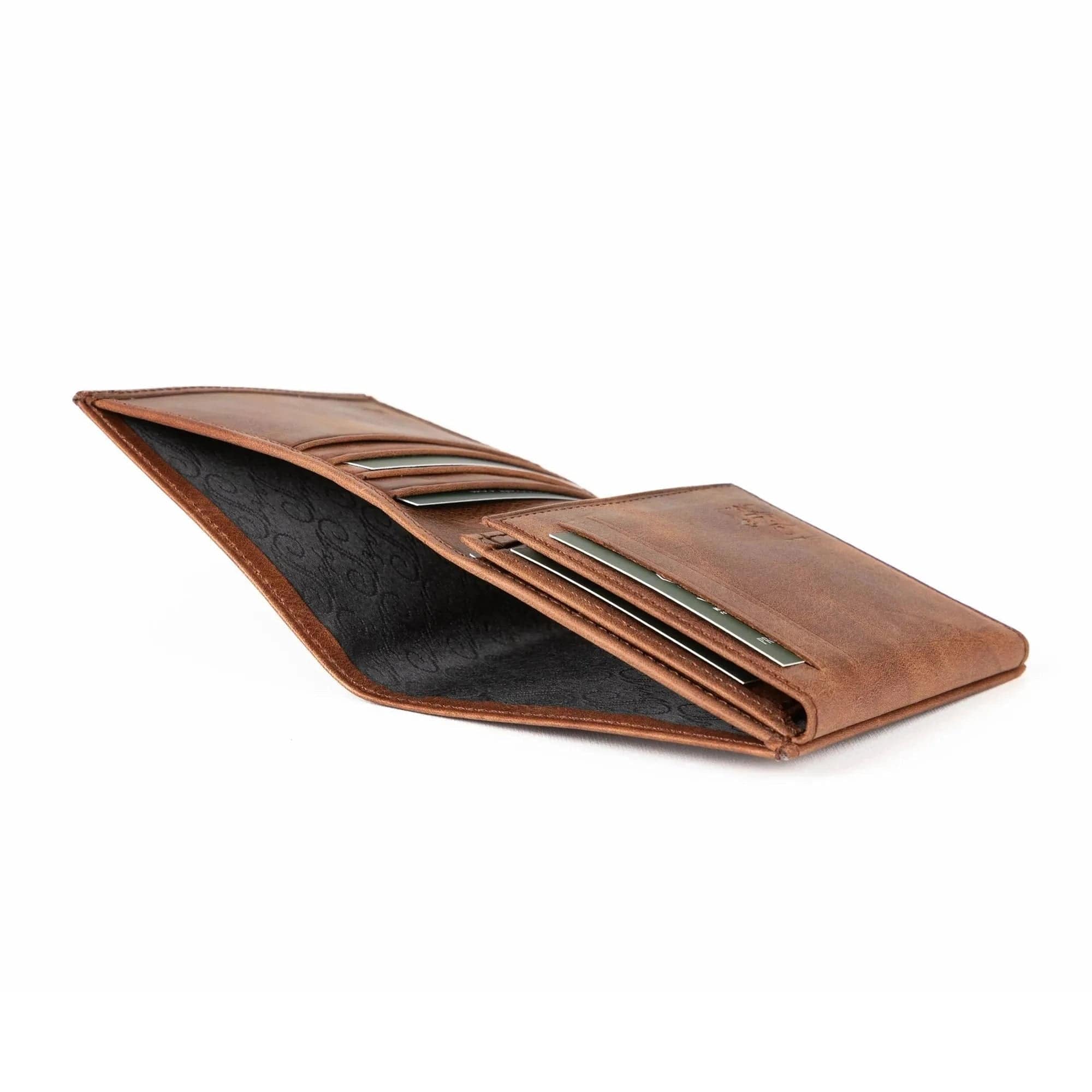 Vertical Bifold Leather Wallet | Multifold Jasper - Ignis Craft