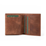 Vertical Bifold Leather Wallet | Multifold Jasper - Ignis Craft