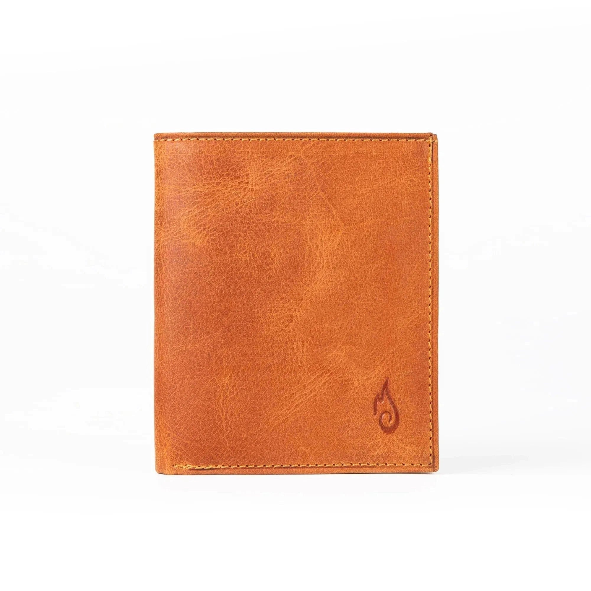 Vertical Bifold Leather Wallet | Pocket Pro Amber - Ignis Craft