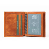 Vertical Bifold Leather Wallet | Pocket Pro Amber - Ignis Craft