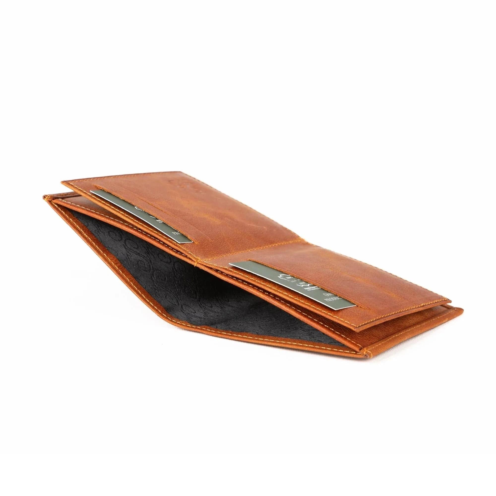 Vertical Bifold Leather Wallet | Pocket Pro Amber - Ignis Craft