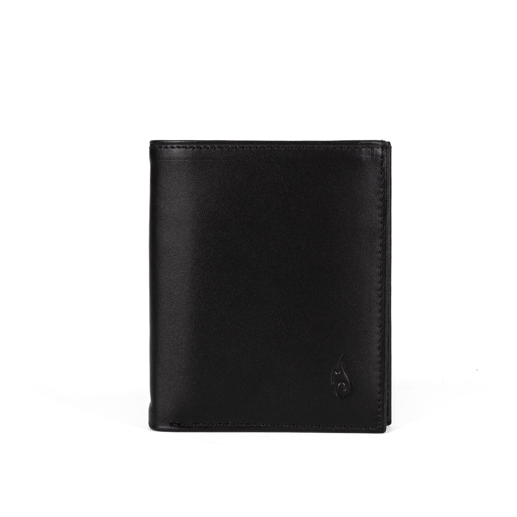 Vertical Bifold Leather Wallet | Pocket Pro Onyx - Ignis Craft